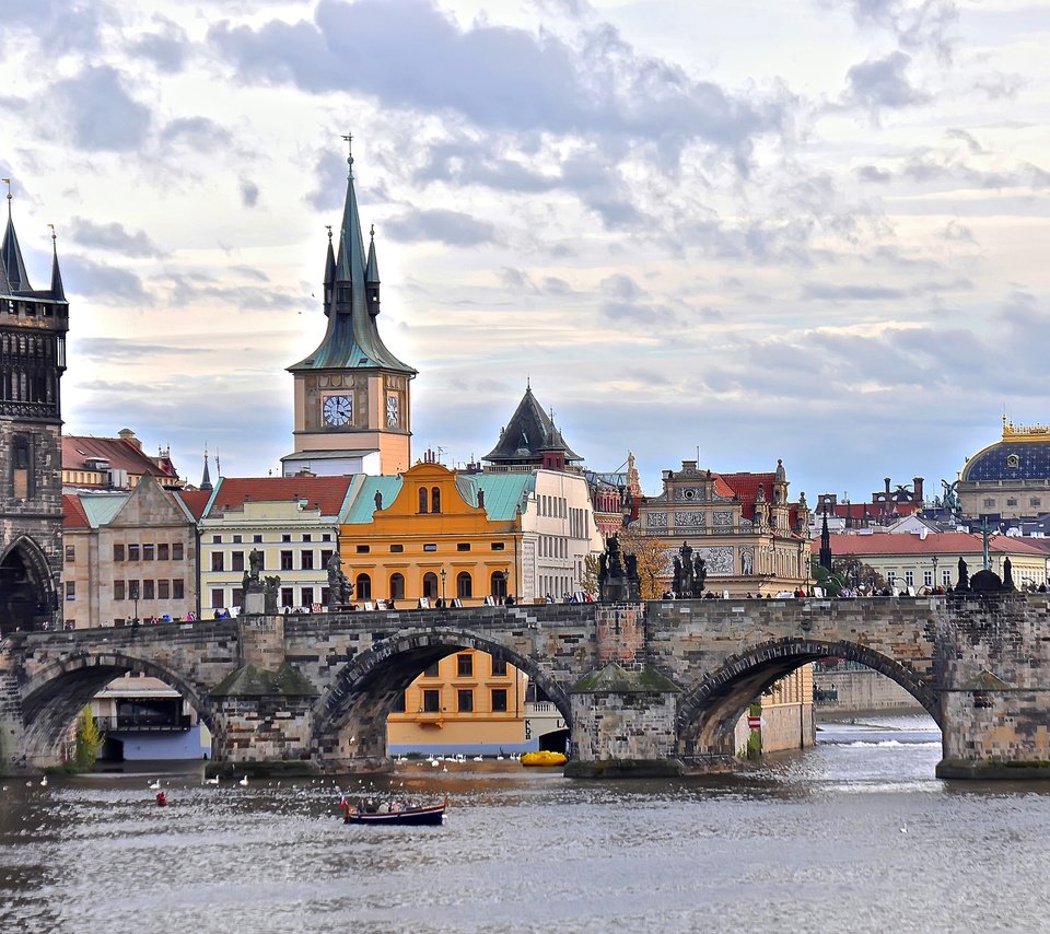 Обои река, мост, дома, прага, чехия, влтава, карлов, river, bridge, home, prague, czech republic, vltava, charles разрешение 2048x1297 Загрузить