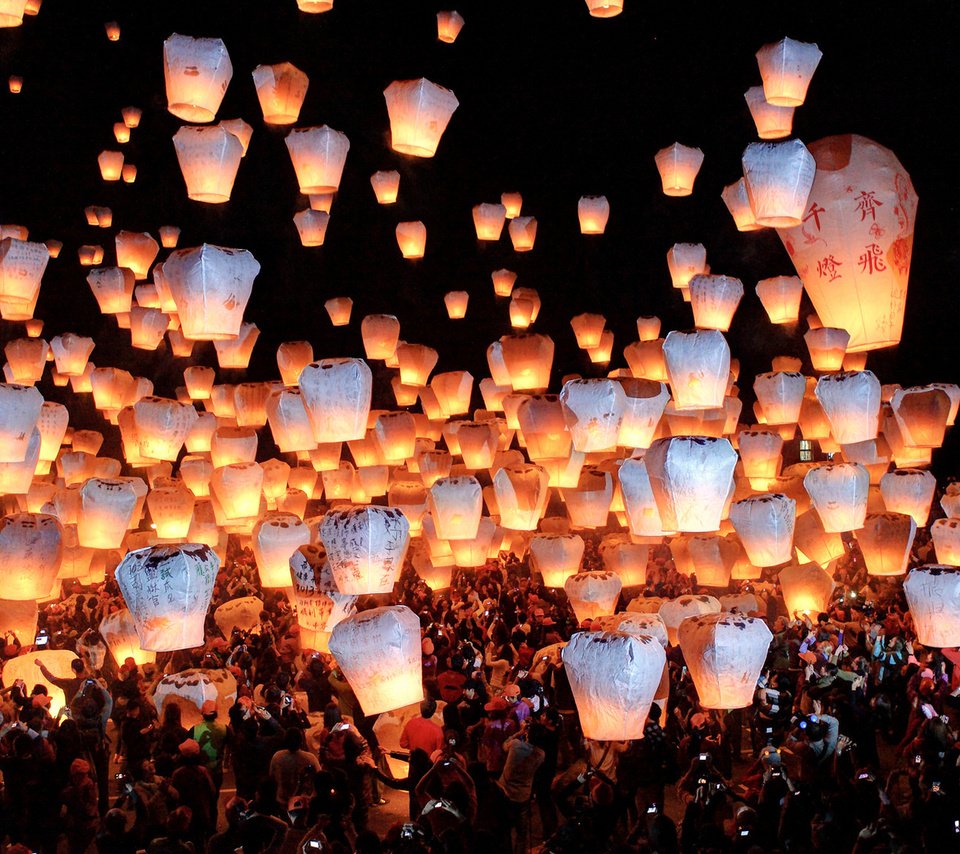 Обои тайвань, skylantern, фестиваль, taiwan, festival разрешение 1920x1080 Загрузить