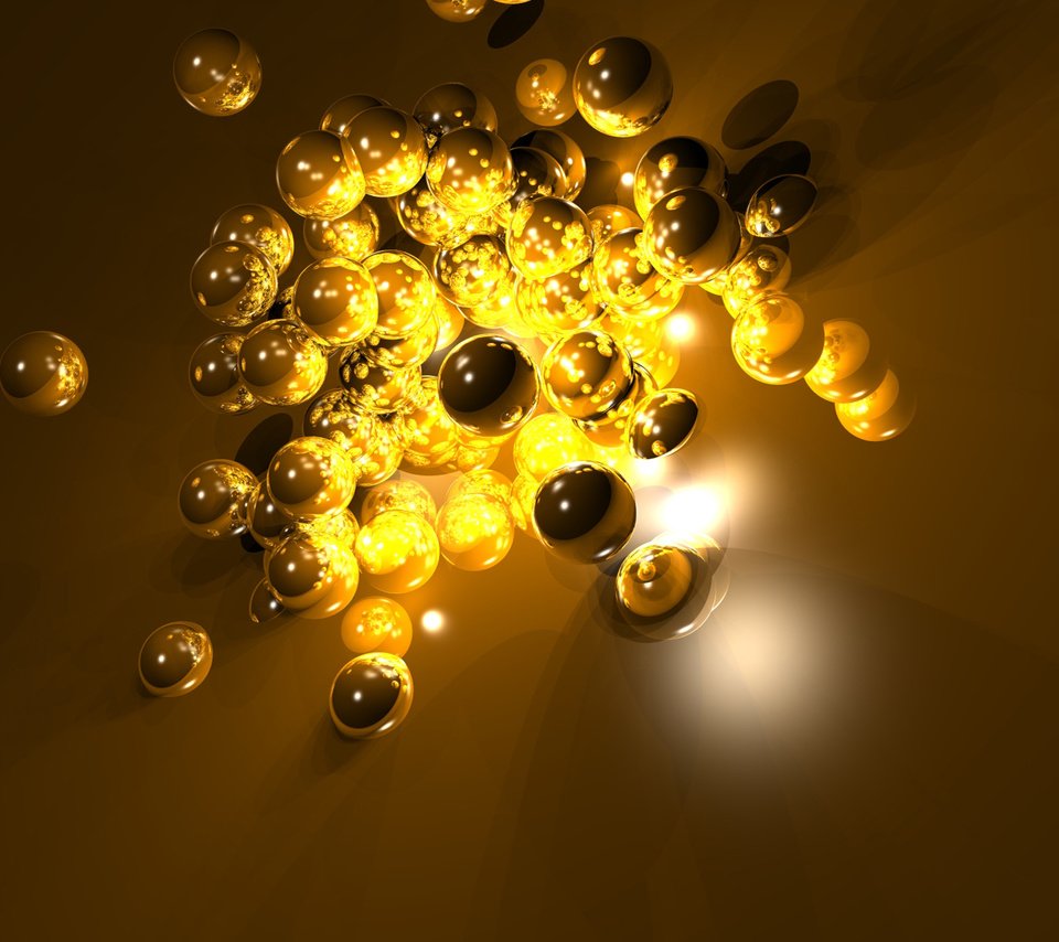 Обои свет, шары, абстракция, фон, шарики, поверхность, light, balls, abstraction, background, surface разрешение 1920x1200 Загрузить
