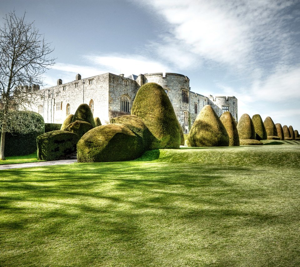 Обои трава, дерево, дизайн, кусты, замок, великобритания, уэльс, chirk castle, grass, tree, design, the bushes, castle, uk, wales разрешение 3756x2500 Загрузить