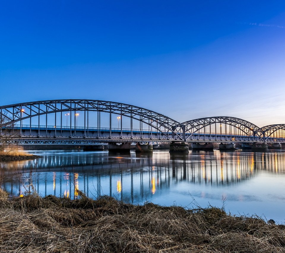 Обои река, мост, германия, гамбург, river, bridge, germany, hamburg разрешение 1920x1200 Загрузить