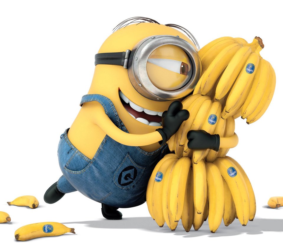 Обои миньоны, мультфильм, радость, белый фон, много, счастье, желтые, бананы, миньон, minions, cartoon, joy, white background, a lot, happiness, yellow, bananas, minion разрешение 2880x1800 Загрузить