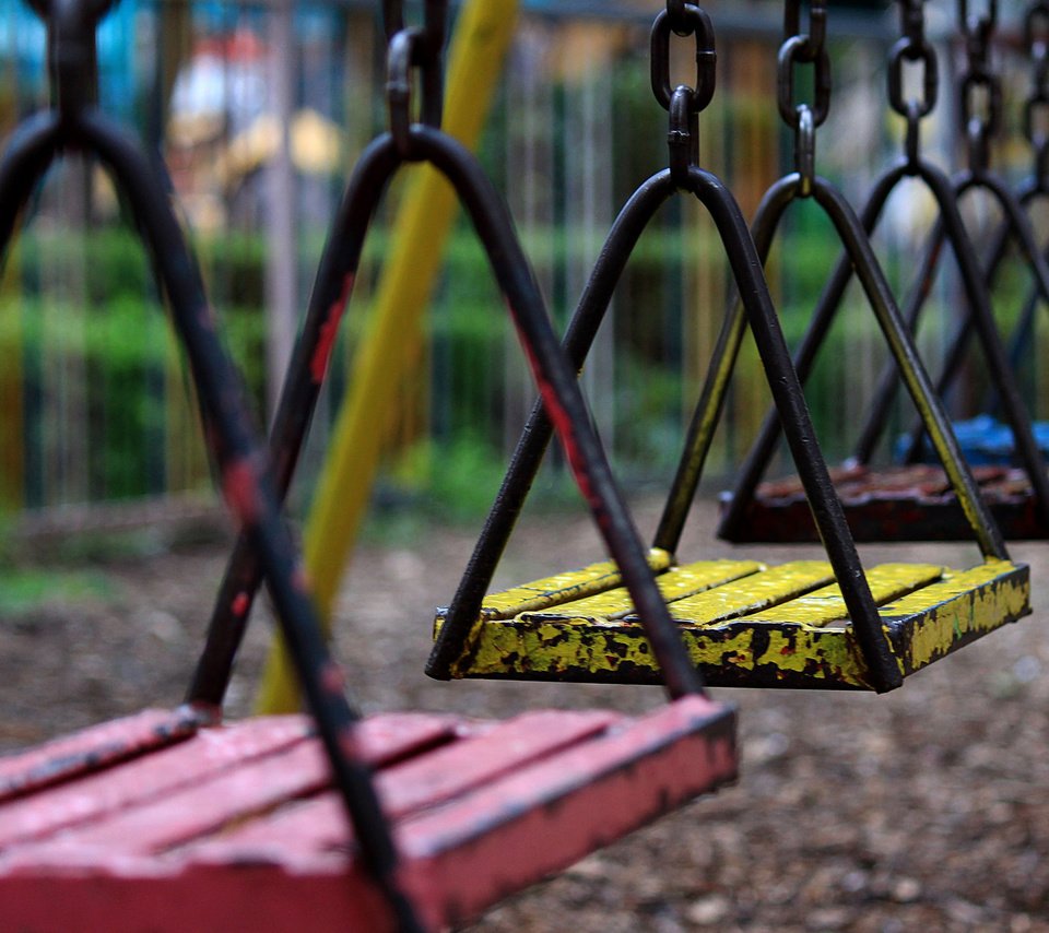 Обои качели, игровая площадка для детей, swing, playground for children разрешение 2048x1365 Загрузить