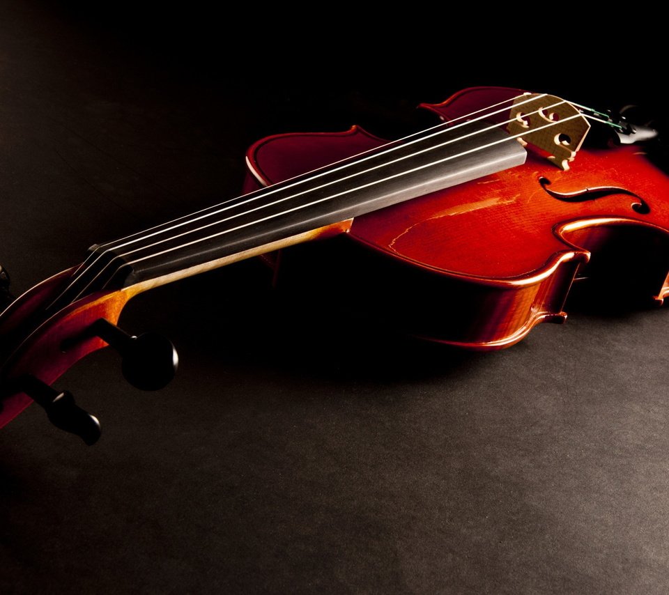 Обои скрипка, музыка, красный, деревянная, струнный инструмент, violin, music, red, wooden, stringed instrument разрешение 2560x1600 Загрузить