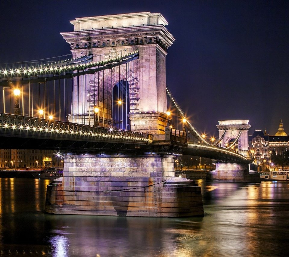 Обои река, мост, будапешт, river, bridge, budapest разрешение 1920x1200 Загрузить