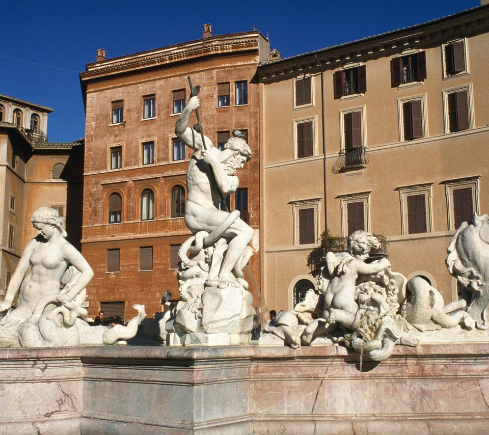 Обои дома, фонтан, италия, рим, пьяцца навона, home, fountain, italy, rome, piazza navona разрешение 1920x1080 Загрузить