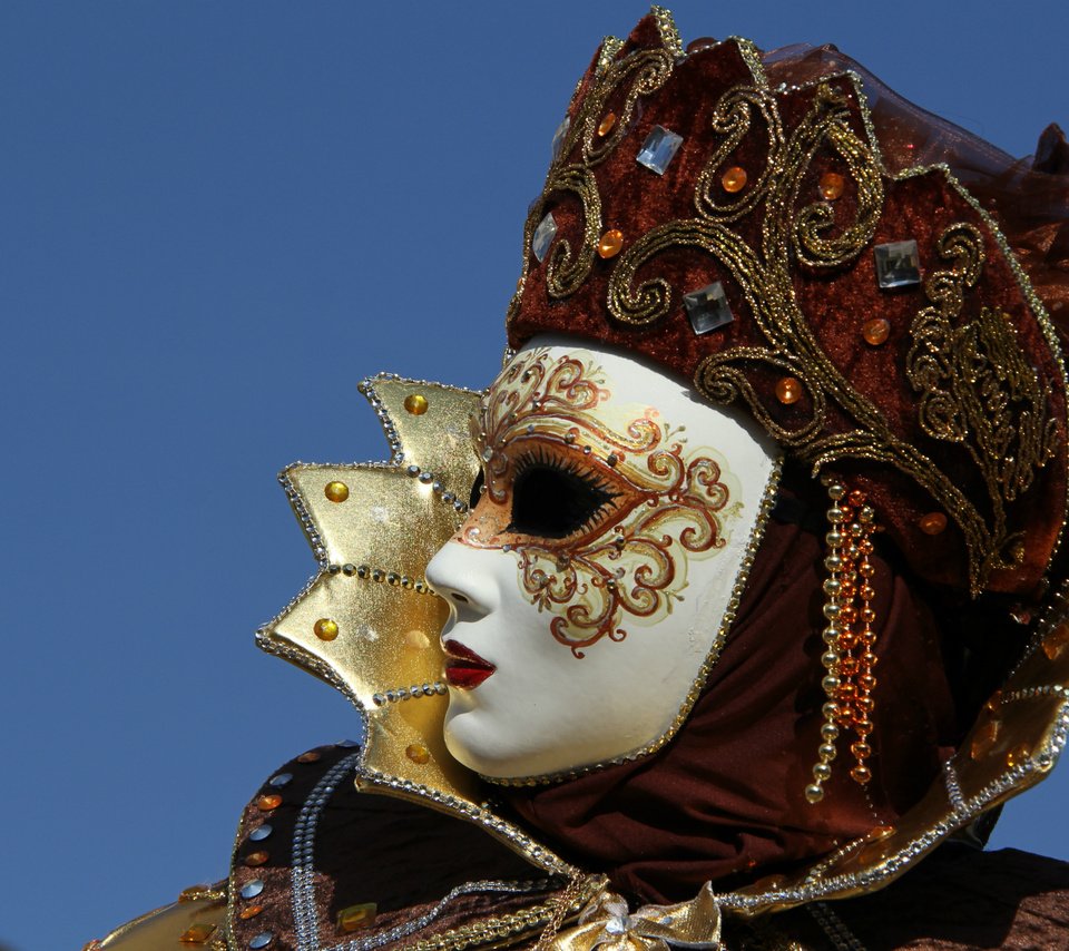 Обои маска, венеция, костюм, карнавал, mask, venice, costume, carnival разрешение 2400x1593 Загрузить