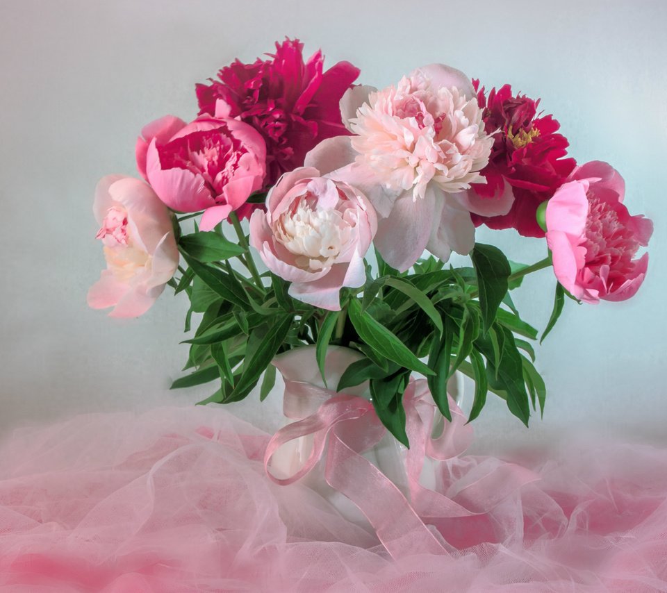 Обои букет, розовый, нежность, пионы, bouquet, pink, tenderness, peonies разрешение 1920x1287 Загрузить