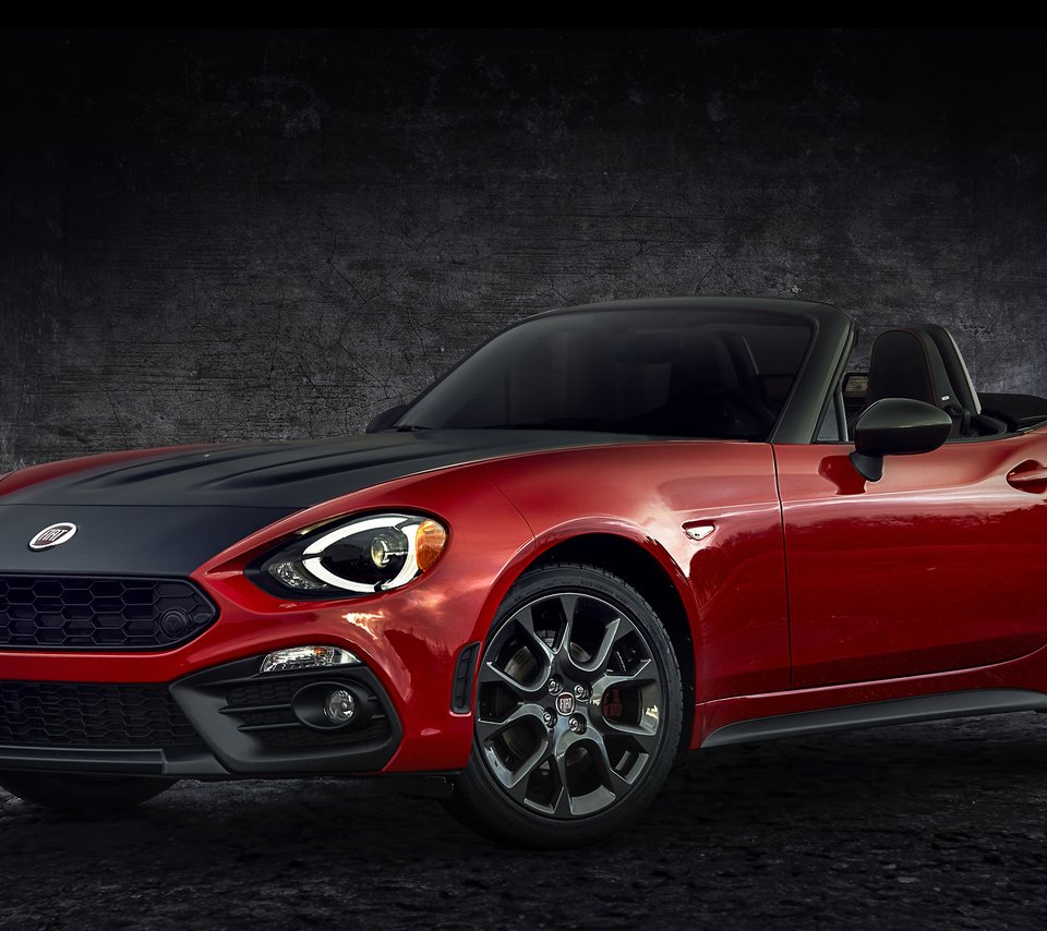 Обои abarth, fiat 124 spider, рошу, rosu разрешение 3000x1634 Загрузить