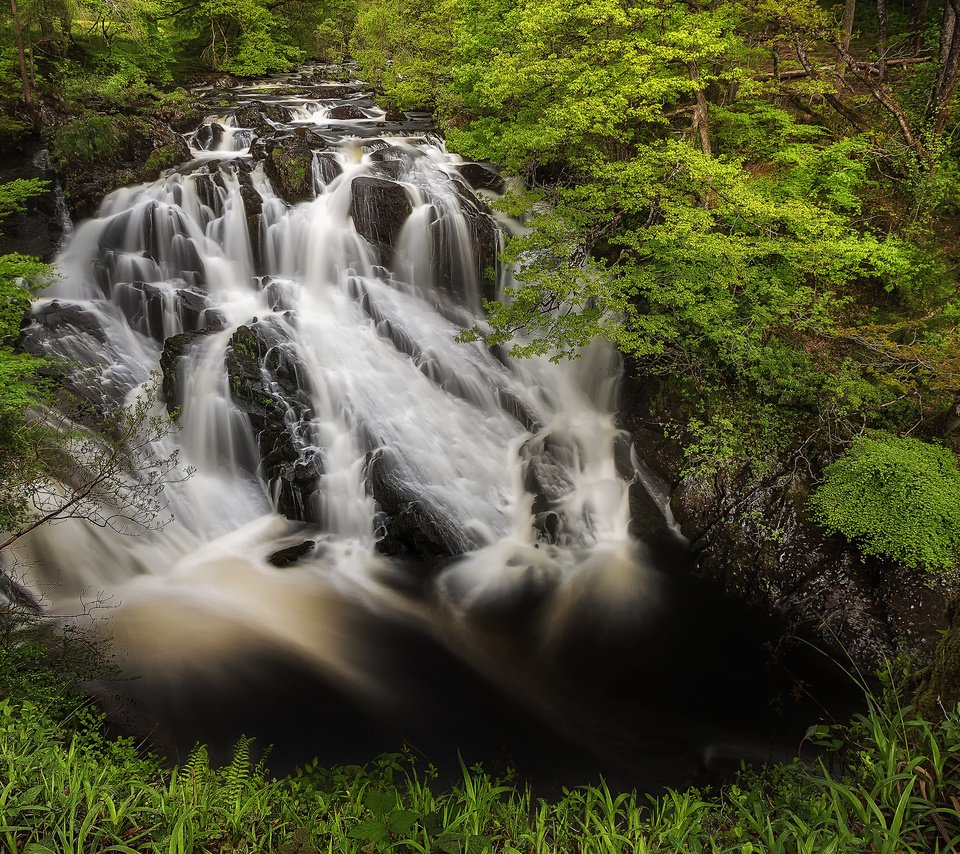 Обои водопад, англия, каскад, уэльс, swallow falls, betws-y-coed, бетус-и-коед, waterfall, england, cascade, wales, betws-y-and-coed разрешение 2048x1283 Загрузить