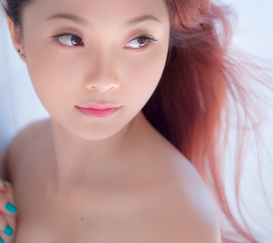 Обои портрет, волосы, лицо, азиатка, portrait, hair, face, asian разрешение 2048x1361 Загрузить