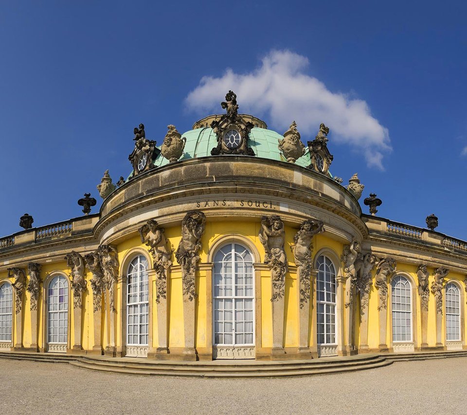 Обои дворец, германия, потсдам, сан-суси, palace, germany, potsdam, sanssouci разрешение 1920x1080 Загрузить