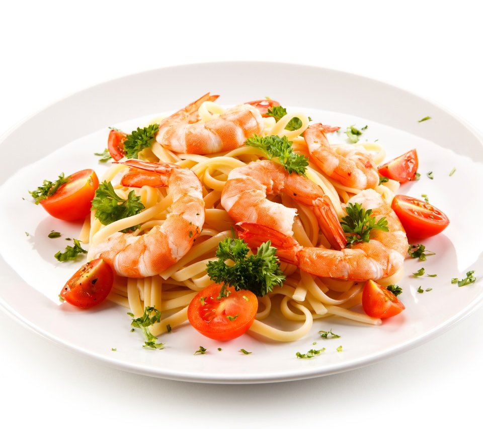 Обои еда, тарелка, помидоры, морепродукты, креветки, макароны, food, plate, tomatoes, seafood, shrimp, pasta разрешение 5616x3744 Загрузить