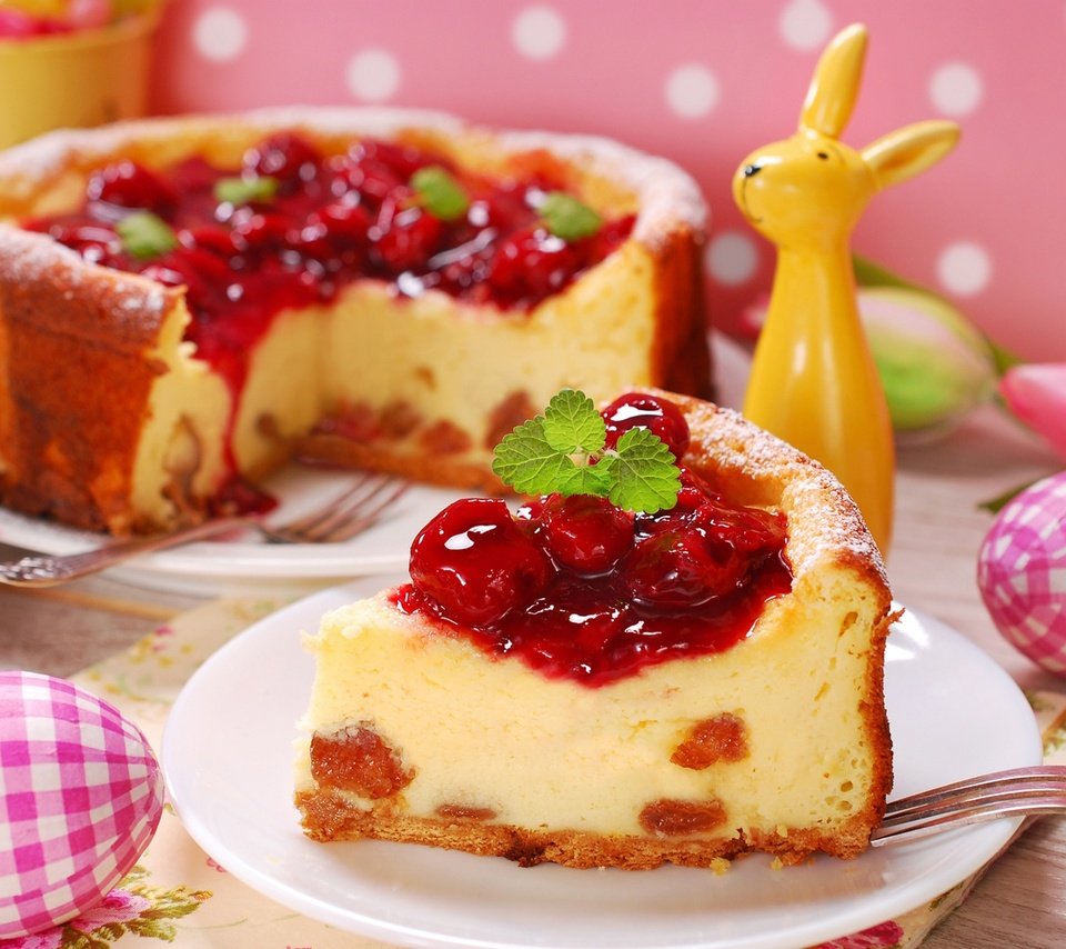 Обои мята, вишня, выпечка, пирог, mint, cherry, cakes, pie разрешение 1920x1286 Загрузить