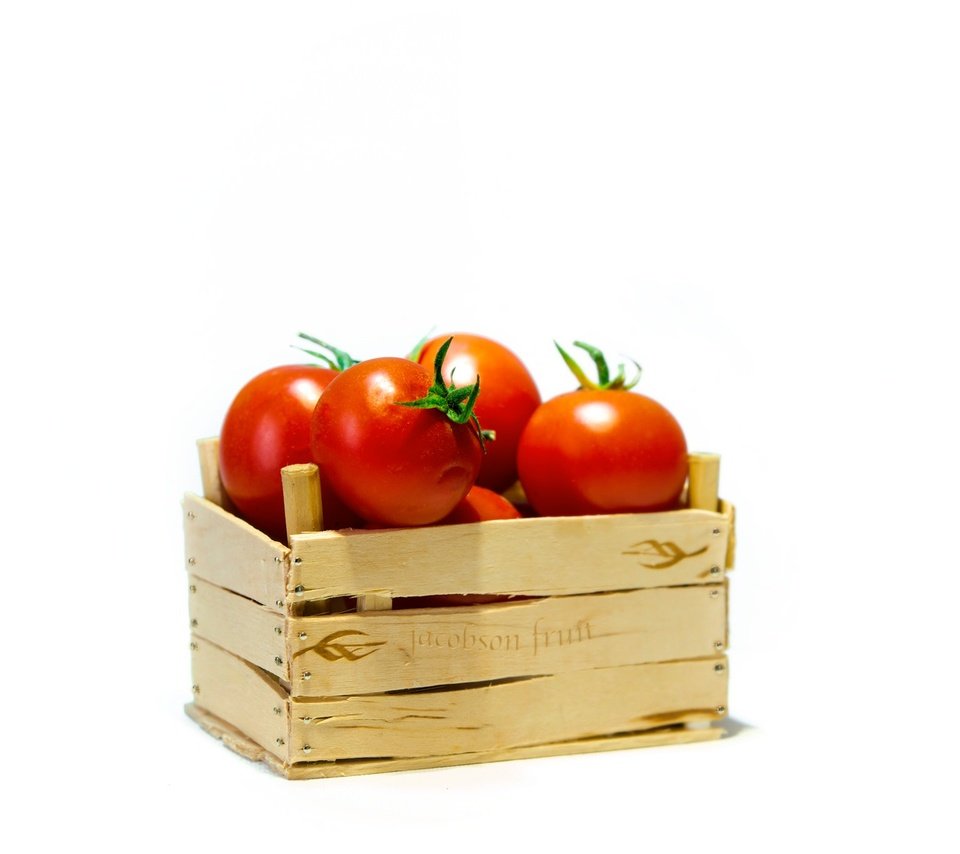 Обои овощи, помидоры, ящик, томаты, vegetables, tomatoes, box разрешение 1920x1282 Загрузить