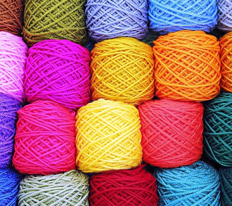 Обои разноцветные, нити, нитки, вязание, пряжа, рукоделие, мотки, colorful, thread, knitting, yarn, needlework, hanks разрешение 1920x1080 Загрузить