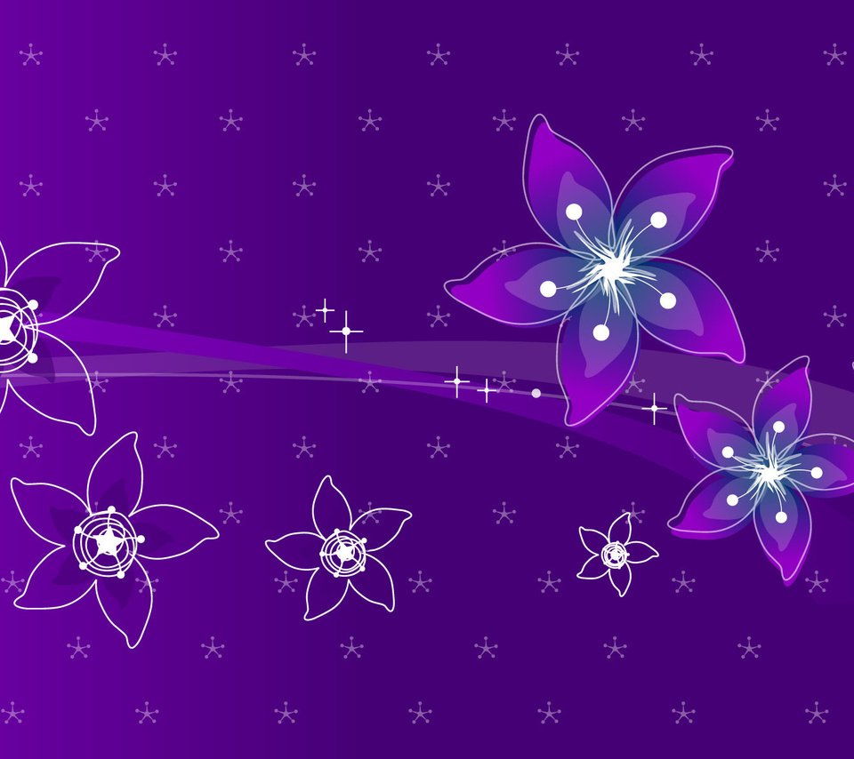 Обои цветы, линии, фон, цвет, фиолетовый, flowers, line, background, color, purple разрешение 1920x1200 Загрузить
