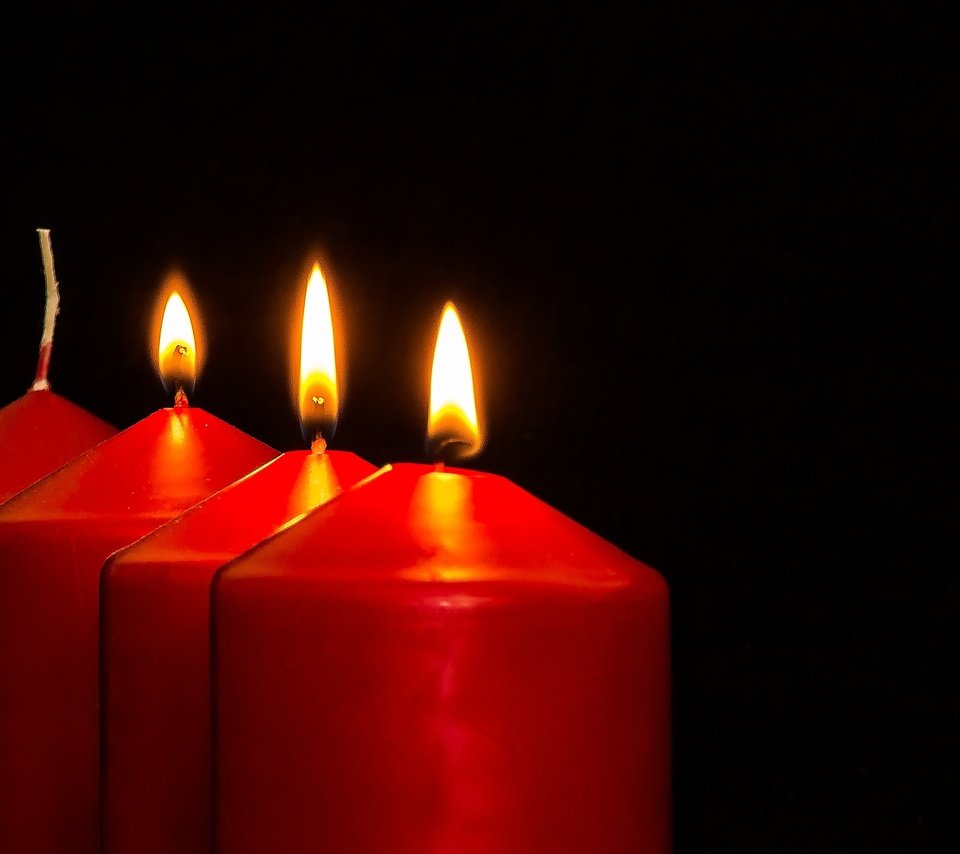 Обои свечи, пламя, огонь, черный фон, свечки, candles, flame, fire, black background, candle разрешение 4758x3013 Загрузить