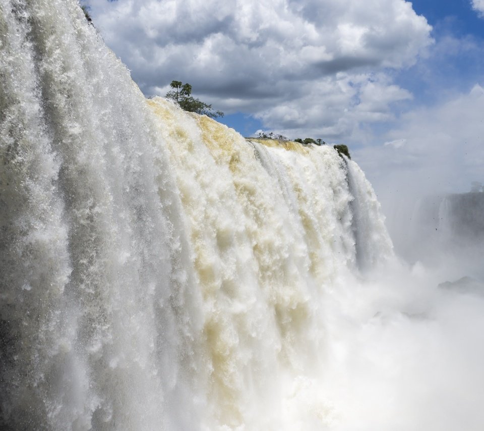 Обои природа, скала, водопад, поток, водопад игуасу, nature, rock, waterfall, stream, the iguaçu falls разрешение 3840x2160 Загрузить