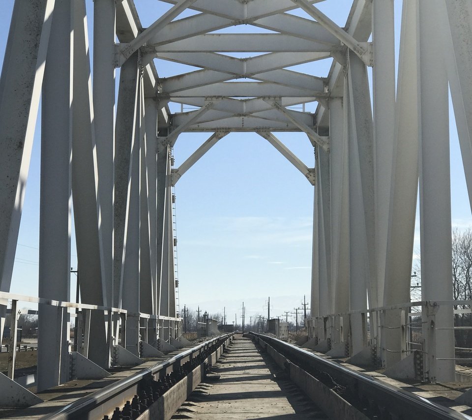 Обои мост, поезд, над мостом, рельсовый мост, bridge, train, over the bridge, rail bridge разрешение 2560x1600 Загрузить
