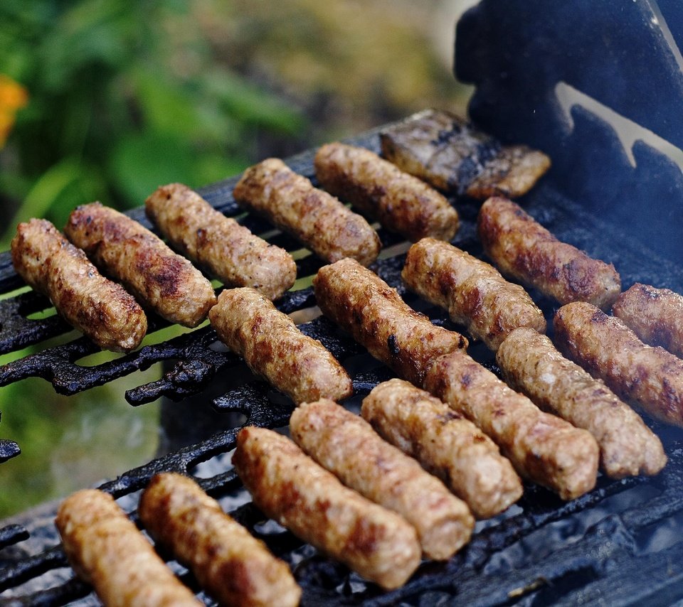 Обои мясо, гриль, колбаски, барбекю, meat, grill, sausages, bbq разрешение 3888x2592 Загрузить