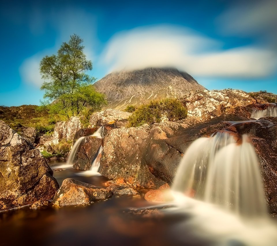 Обои горы, холмы, природа, водопад, шотландия, аспен хайлендс, mountains, hills, nature, waterfall, scotland, aspen highlands разрешение 2000x1335 Загрузить