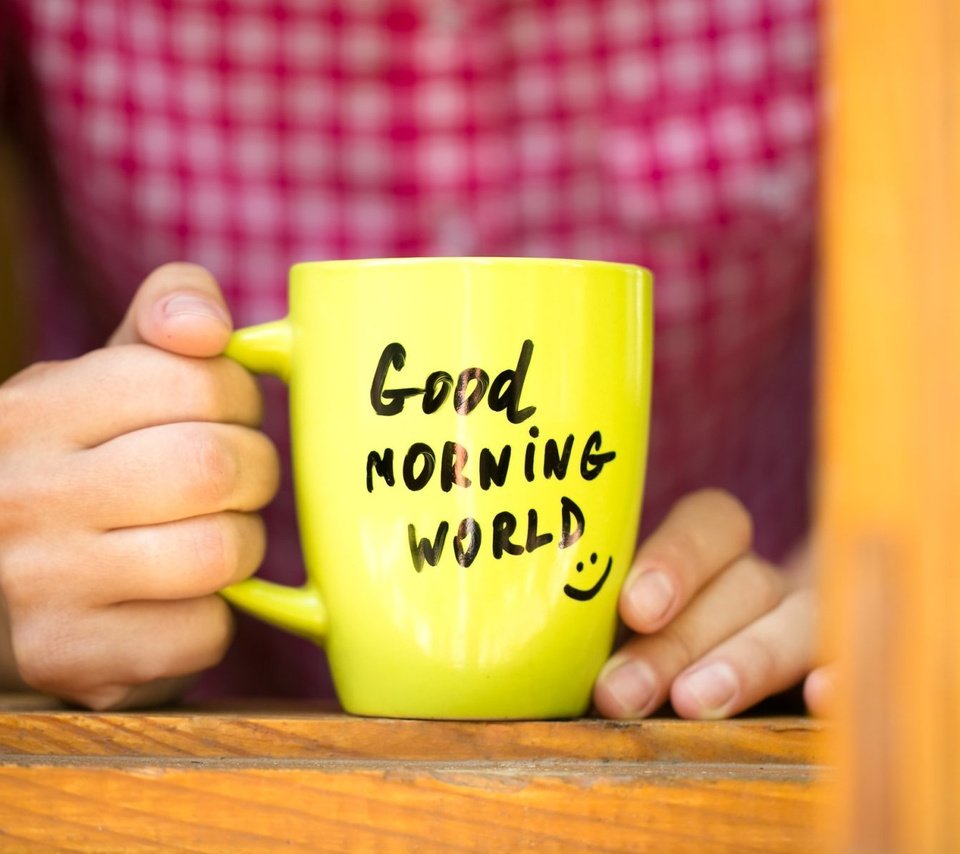 Обои настроение, кофе, кружка, руки, доброе утро мир, mood, coffee, mug, hands, good morning world разрешение 1920x1200 Загрузить