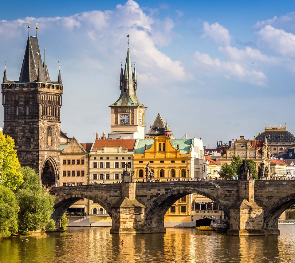 Обои мост, город, европа, прага, карлов мост, чехия, bridge, the city, europe, prague, charles bridge, czech republic разрешение 3840x2400 Загрузить