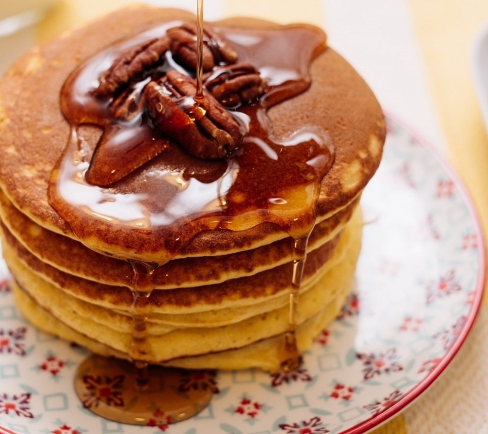 Обои орехи, мед, блинчики, блины, панкейк, nuts, honey, pancakes, pancake разрешение 1920x1080 Загрузить