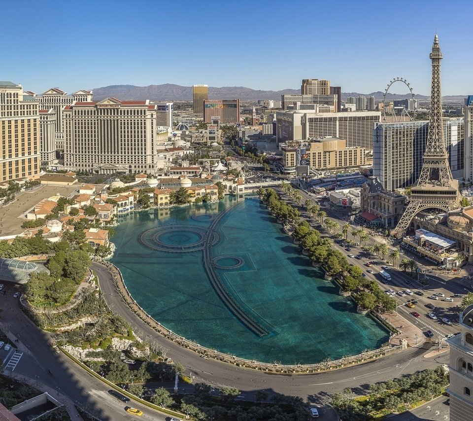 Обои панорама, город, сша, лас-вегас, panorama, the city, usa, las vegas разрешение 2048x1132 Загрузить