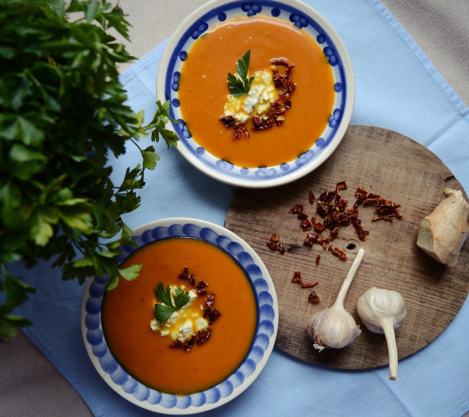 Обои тыква, чеснок, петрушка, суп, тыквенный суп, pumpkin, garlic, parsley, soup, pumpkin soup разрешение 4512x3000 Загрузить