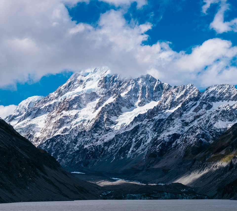 Обои небо, облака, горы, новая зеландия, the sky, clouds, mountains, new zealand разрешение 5000x3333 Загрузить