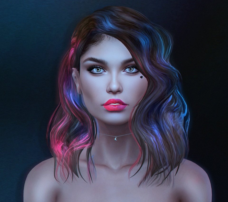 Обои девушка, фон, волосы, лицо, помада, girl, background, hair, face, lipstick разрешение 3754x2350 Загрузить