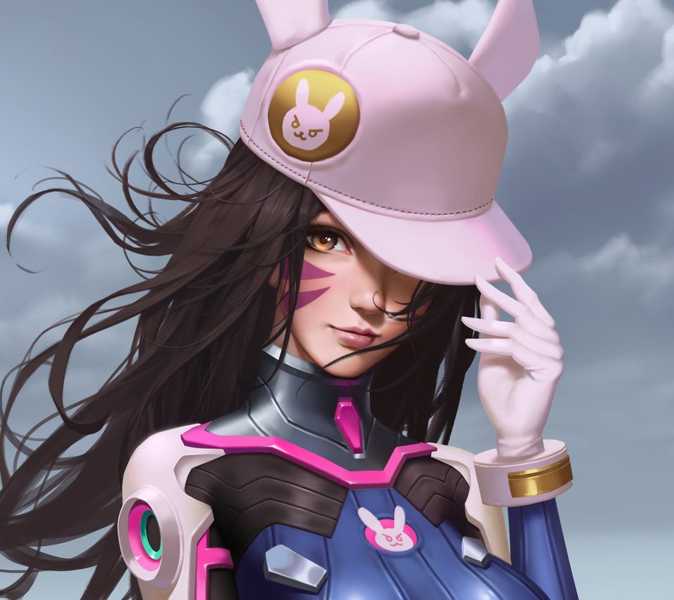 Обои девушка, взгляд, волосы, лицо, overwatch, d.va, girl, look, hair, face разрешение 1920x1498 Загрузить