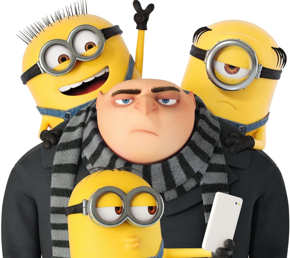 Обои очки, мультфильм, белый фон, миньоны, gru, гадкий я 3, glasses, cartoon, white background, minions, despicable me 3 разрешение 5000x3074 Загрузить