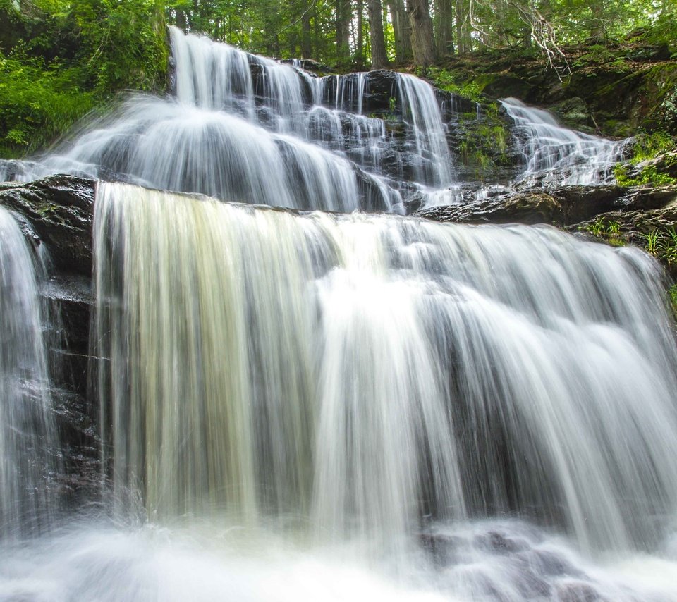 Обои вода, водопад, поток, water, waterfall, stream разрешение 3600x2400 Загрузить