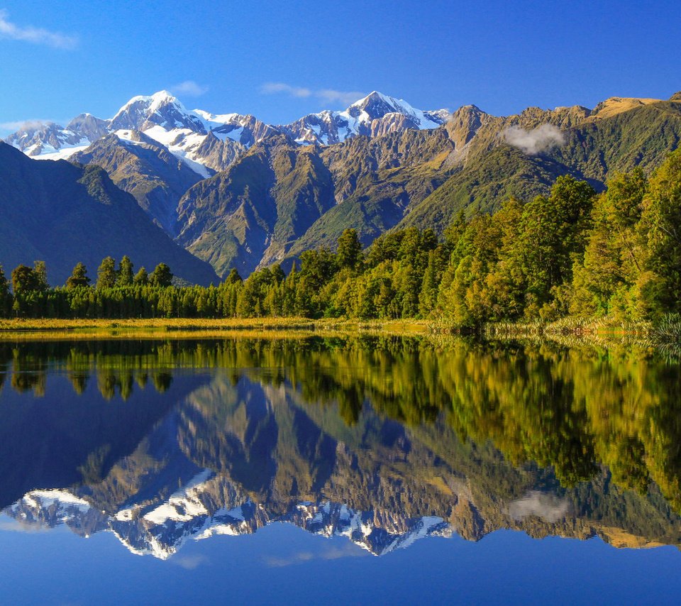 Обои озеро, горы, природа, лес, отражение, пейзаж, eddy wegrzyn, lake, mountains, nature, forest, reflection, landscape разрешение 1920x1200 Загрузить