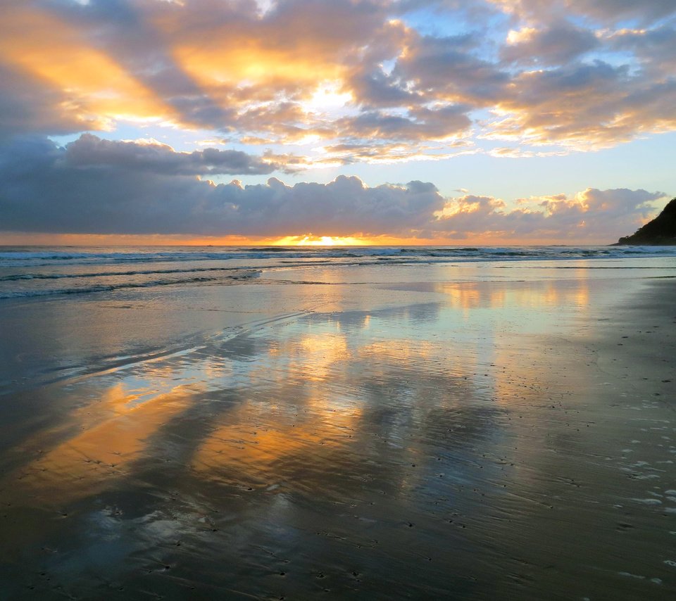 Обои закат, море, пляж, sunset, sea, beach разрешение 3808x2793 Загрузить