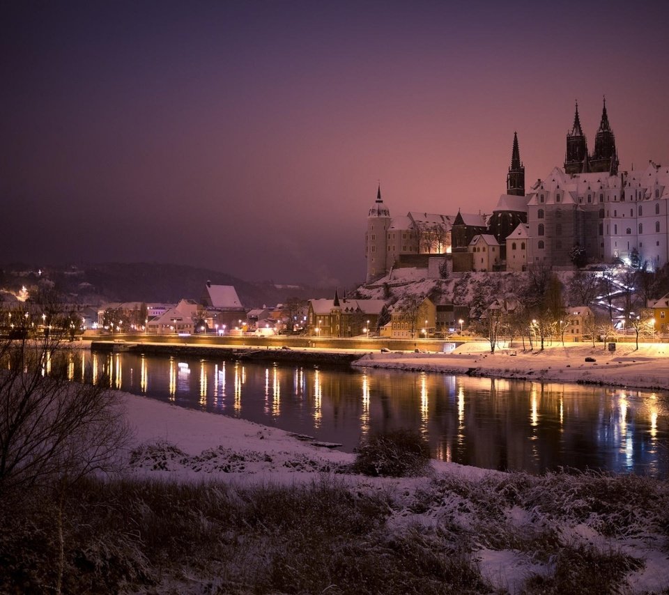 Обои город, германия, мейсен, альбрехтсбург, the city, germany, meissen, albrechtsburg разрешение 1920x1200 Загрузить