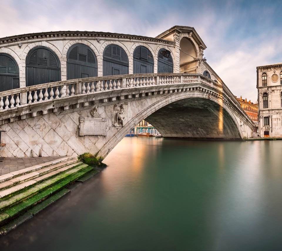 Обои панорама, венеция, канал, италия, cityscape, rialto bridge, san bartolomeo church, panorama, venice, channel, italy разрешение 6389x3594 Загрузить