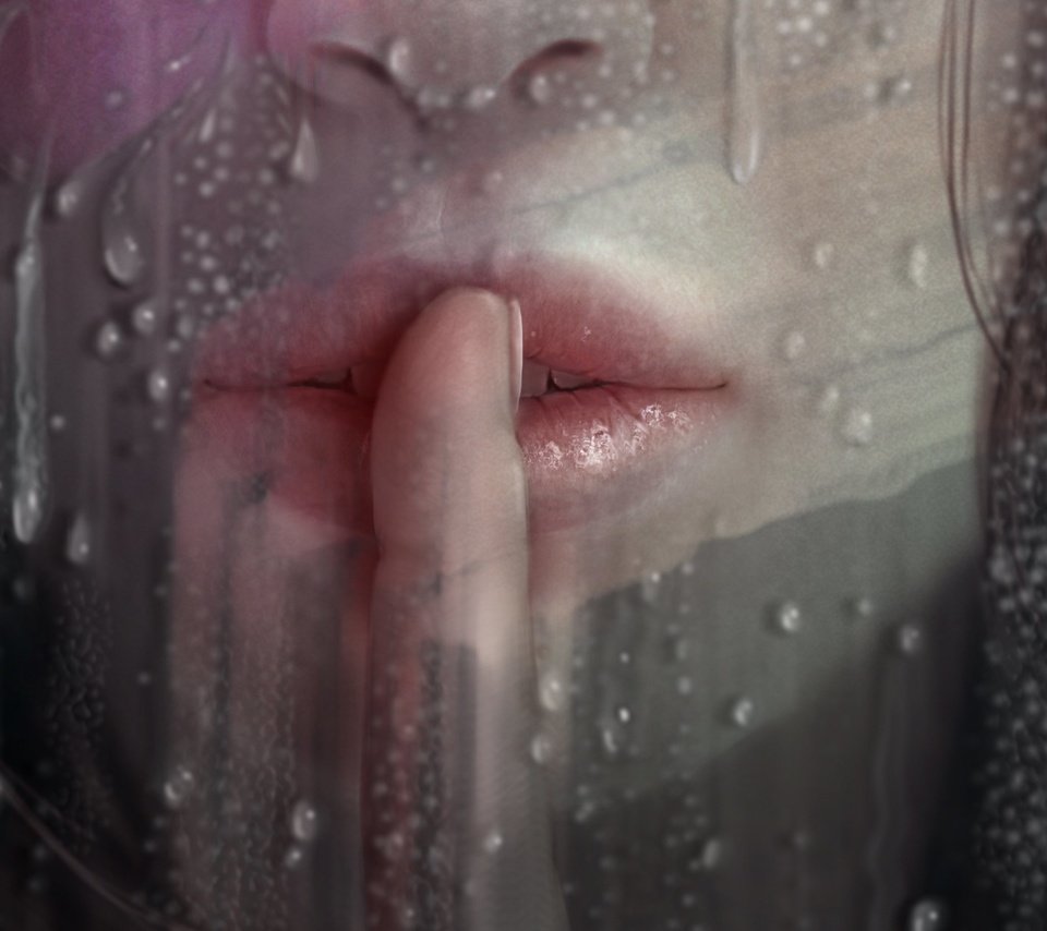 Обои вода, девушка, палец, капли, губы, стекло, помада, water, girl, finger, drops, lips, glass, lipstick разрешение 3288x2055 Загрузить