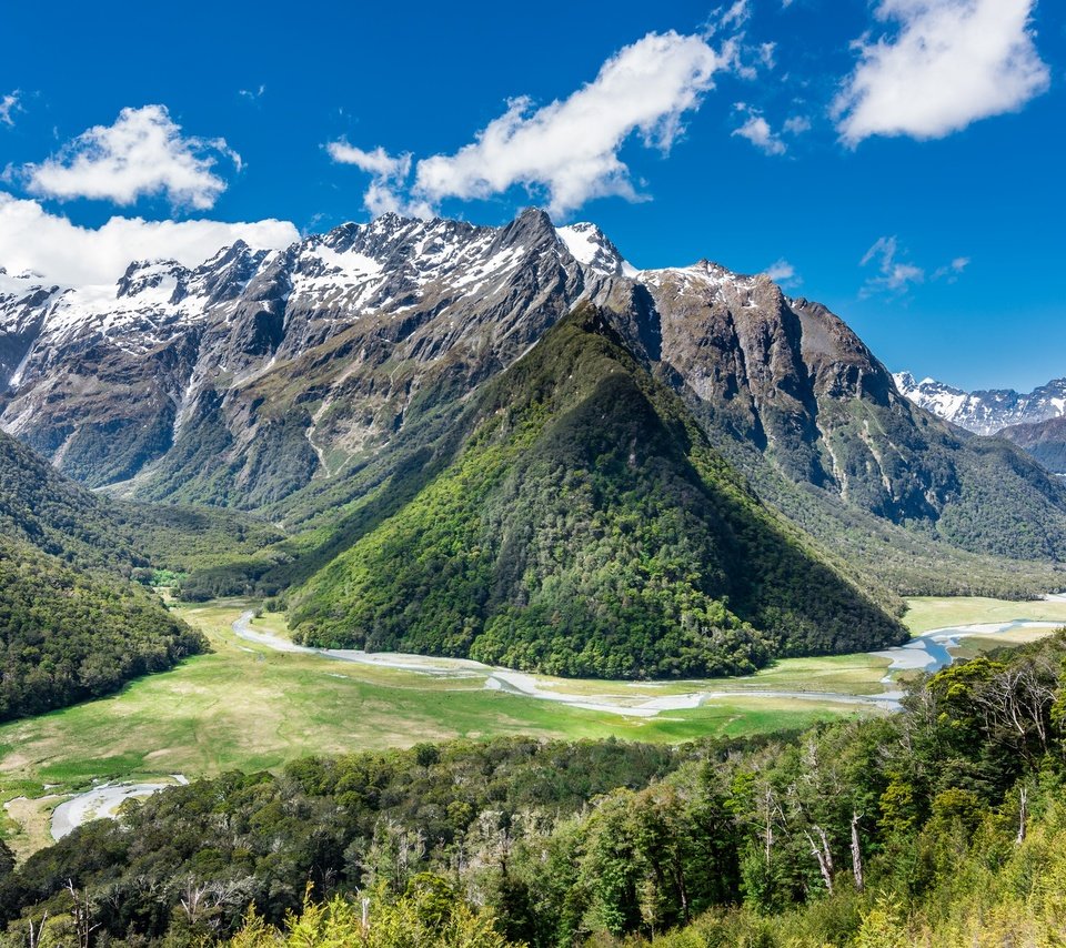 Обои небо, облака, горы, новая зеландия, routeburn track, the sky, clouds, mountains, new zealand разрешение 2048x1365 Загрузить