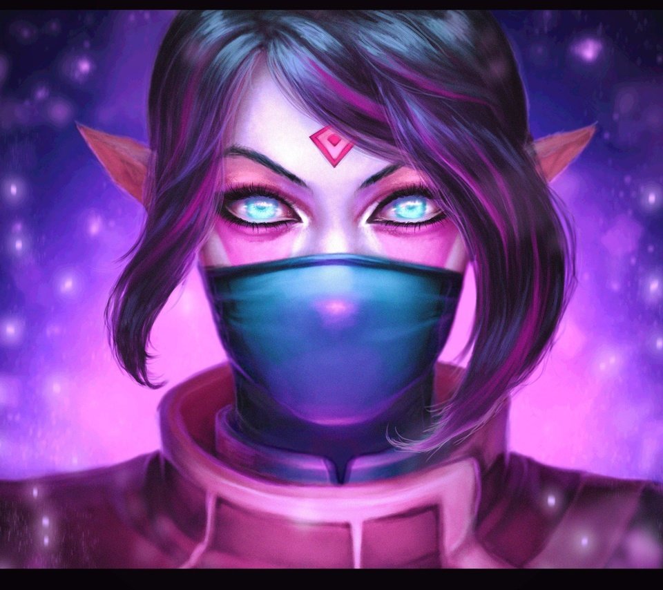 Обои арт, маска, взгляд, лицо, artwork, дота 2, lanaya, templar assassin, ланая, art, mask, look, face, dota 2, lana разрешение 2560x1810 Загрузить