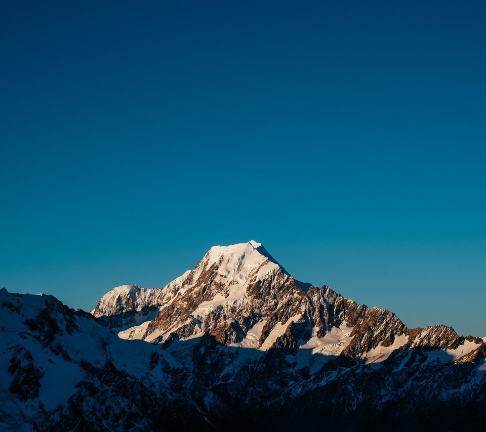 Обои небо, горы, снег, утро, рассвет, новая зеландия, гора кука, the sky, mountains, snow, morning, dawn, new zealand, mount cook разрешение 3840x2560 Загрузить