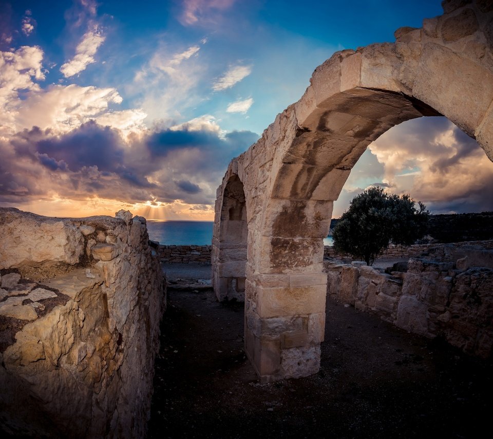 Обои камни, закат, руины, кипр, stones, sunset, ruins, cyprus разрешение 1920x1281 Загрузить