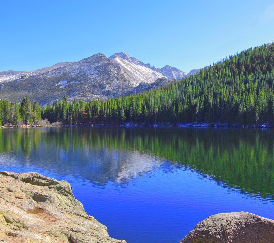 Обои озеро, горы, лес, колорадо, lake, mountains, forest, colorado разрешение 1920x1279 Загрузить