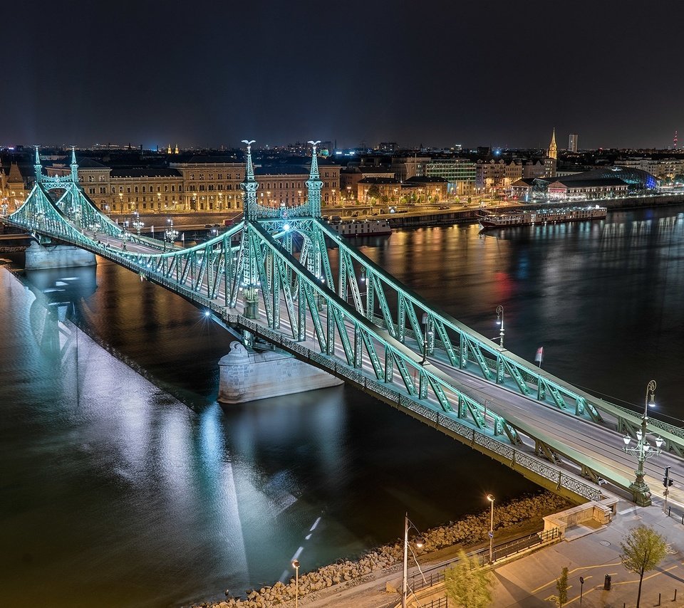 Обои ночь, фото, будапешт, мост свободы, night, photo, budapest, liberty bridge разрешение 2048x1365 Загрузить