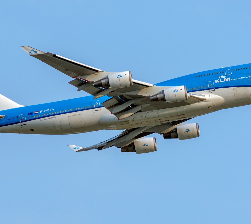 Обои боинг, klm, royal dutch airlines, 747-400m, boeing разрешение 2112x1188 Загрузить