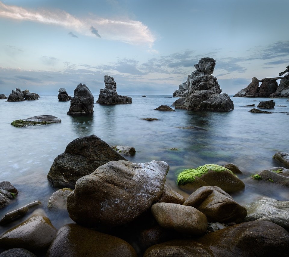 Обои скалы, камни, берег, пейзаж, море, rocks, stones, shore, landscape, sea разрешение 2048x1447 Загрузить