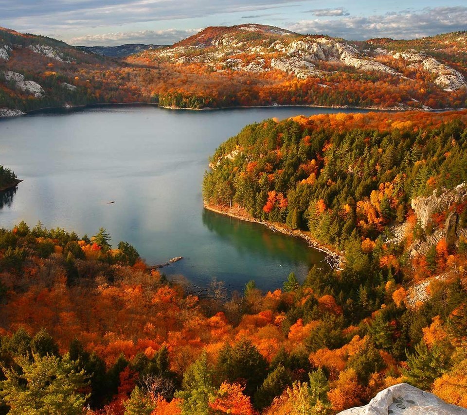 Обои озеро, осень, канада, онтарио, lake, autumn, canada, ontario разрешение 1920x1080 Загрузить